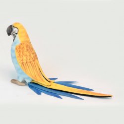 Soft Toy Bird, Blue Parrot, Macaw by Hansa (16cm) 3325