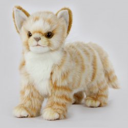Soft Toy Cat, Ginger Kitten by Hansa (22cm.L) 7224