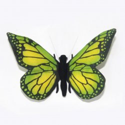 Soft Toy Green Butterfly by Hansa (14cm) 7102