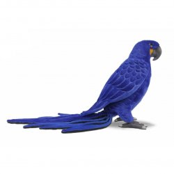 Soft Toy Bird, Hyacinth Macaw by Hansa (65cm) 7370