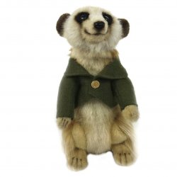 Soft Toy Meerkat Boy Green Shirt by Hansa (22cm) 7874