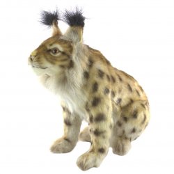 Soft Toy Eurasian Lynx Wildcat Sitting by Hansa (33cm) 8071