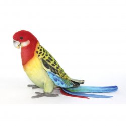 Soft Bird Toy Eastern Rosella Parrot by Hansa (29cm) 8221
