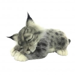 Soft Toy Lynx Wildcat Lying by Hansa (29cm) 7813