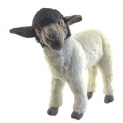Soft Toy Black Faced Suffolk Sheep Standing by Hansa (33cm) 7822