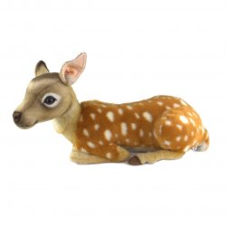 Soft Toy Sika Deer Fawn Lying by Hansa (45cm) 7804