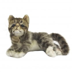 Soft Toy Kitten Gray by Hansa  (20cm.L) 7978
