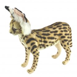 Soft Toy Serval Cat Standing by Hansa (25cm) 8039