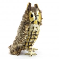 Soft Toy Long Eared Owl Bird of Prey by Hansa (30cm.H) 8083