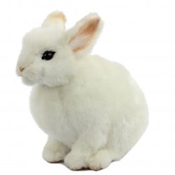 Soft Toy Pygmy Rabbit White by Hansa (18cm.L) 8127