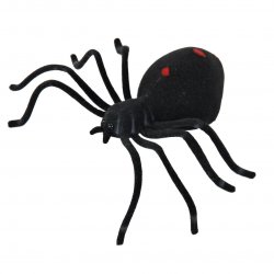 Soft Toy Black Widow Spider by Hansa (23cm.L) 7195