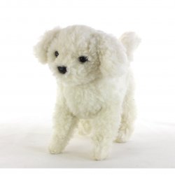 Soft Toy Bichon Freise Dog by Hansa (21cm.L) 7593