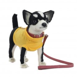 Soft Toy Chihuahua Dressed in Yellow by Hansa (27cm) 6384