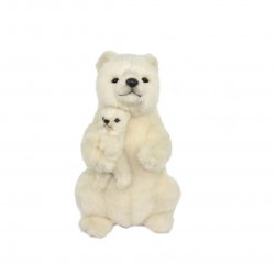 Soft Toy Polar Bear Mama & Baby by Hansa (29cm) 7964