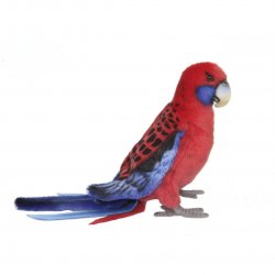 Soft Toy Bird, Crimson Rosella by Hansa (30cm) 8222