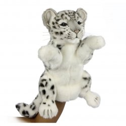 Soft Toy Hand Puppet Snow Leopard by Hansa (28cm H) 7502