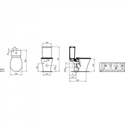 Ideal Standard Connect Air Arc Aquablade Close Coupled Toilet