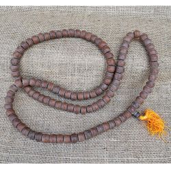 Mala - dark coloured bodhi beads - with guru bead and tassel