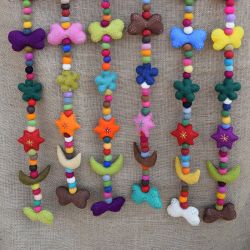 Long mobile - handmade felt - fish