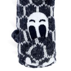 Fleece lined wristwarmers - Turtle - Mid grey