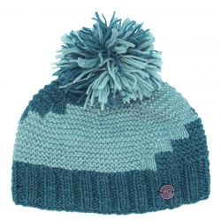 Pure Wool Bobble hat - hand knit - Trail - Slate