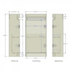 Essential Nevada 400mm Cloakroom Unit With Basin & Door, Indigo Gloss
