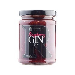 Gin and Jam Basket : 35cl Raspberry, Sloe & Damson Gins, Gin Jams :Raspberry, Rhubarb, Damson, Orange