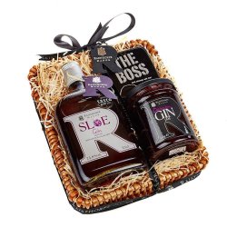 Mini Sloe Gin Hamper : 35cl Sloe Gin ,Damson Gin Jam and Boss Mints