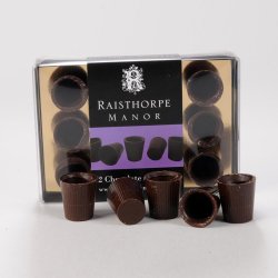 Sloe Gin and Dark Chocolate Shot Cups : 35cl Sloe Gin, Dark Chocolate Shot cups - 12 in a pack