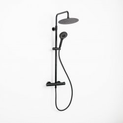 Essential Clever Urban Ext Thermostatic Shower, Matt Black