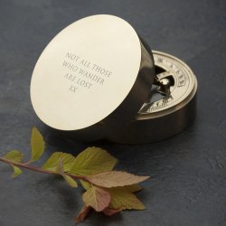 Adventurer's Brass Sundial & Compass