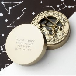 Adventurer's Brass Sundial & Compass