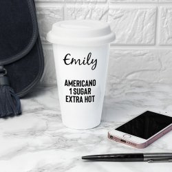 Personalised Name & Order Ceramic Travel Mug