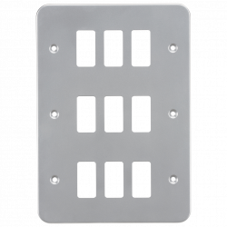 Knightsbridge Metalclad 9G grid faceplate - (GDFP009M)