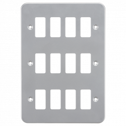 Knightsbridge Metalclad 12G grid faceplate - (GDFP0012M)