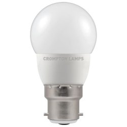 Crompton LED Round Thermal Plastic  Dimmable 5.5W 4000K BC (9349)