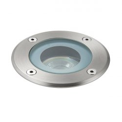 Saxby Polished Stainless Steel Pillar 1lt Recessed Ground Light (GH98042V)