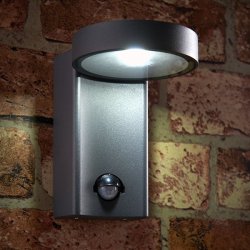 Saxby Oreti LED 9W IP44 Outdoor Wall Light With PIR  (67696)