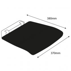 Essential Luxury Wall Mounted Shower Seat Tip Up Black
