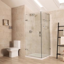 Roman Liberty 8mm Hinged Door 900mm (Alcove Fitting)