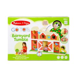 Melissa & Doug GO Tots Wooden Barnyard Tumble with 4 Disks - FSC-Certified Materials