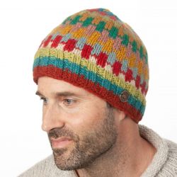 Pure wool - geometric beanie - jazzy 2