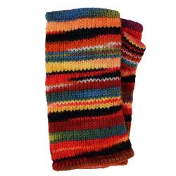Children's Fleece lined - electric wristwarmers - orange