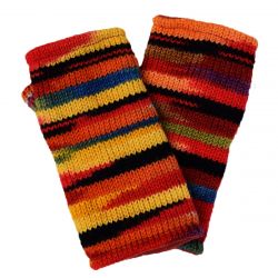 Children's Fleece lined - electric wristwarmers - orange