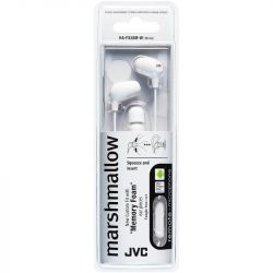 JVC HAFX38M/WHITE Marshmallow Custom Fit In Ear Headphones with Remote & Mic