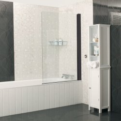 Roman Embrace Standard Bath Screen - Matt Black