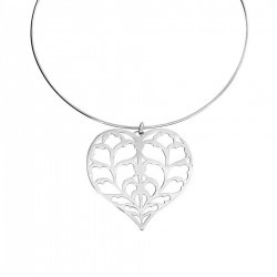 Azendi Silver Heart of Yorkshire pendant on wire