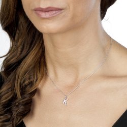 Hot Diamonds Silver Diamond set Initial K Pendant on Chain