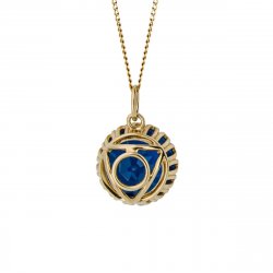 Fiorelli Silver Gold plated Sky Blue CZ Pendant | Throat Chakra