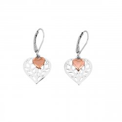 HEART OF YORKSHIRE DOUBLE DROP EARRING WITH ROSE GOLD VERMEIL